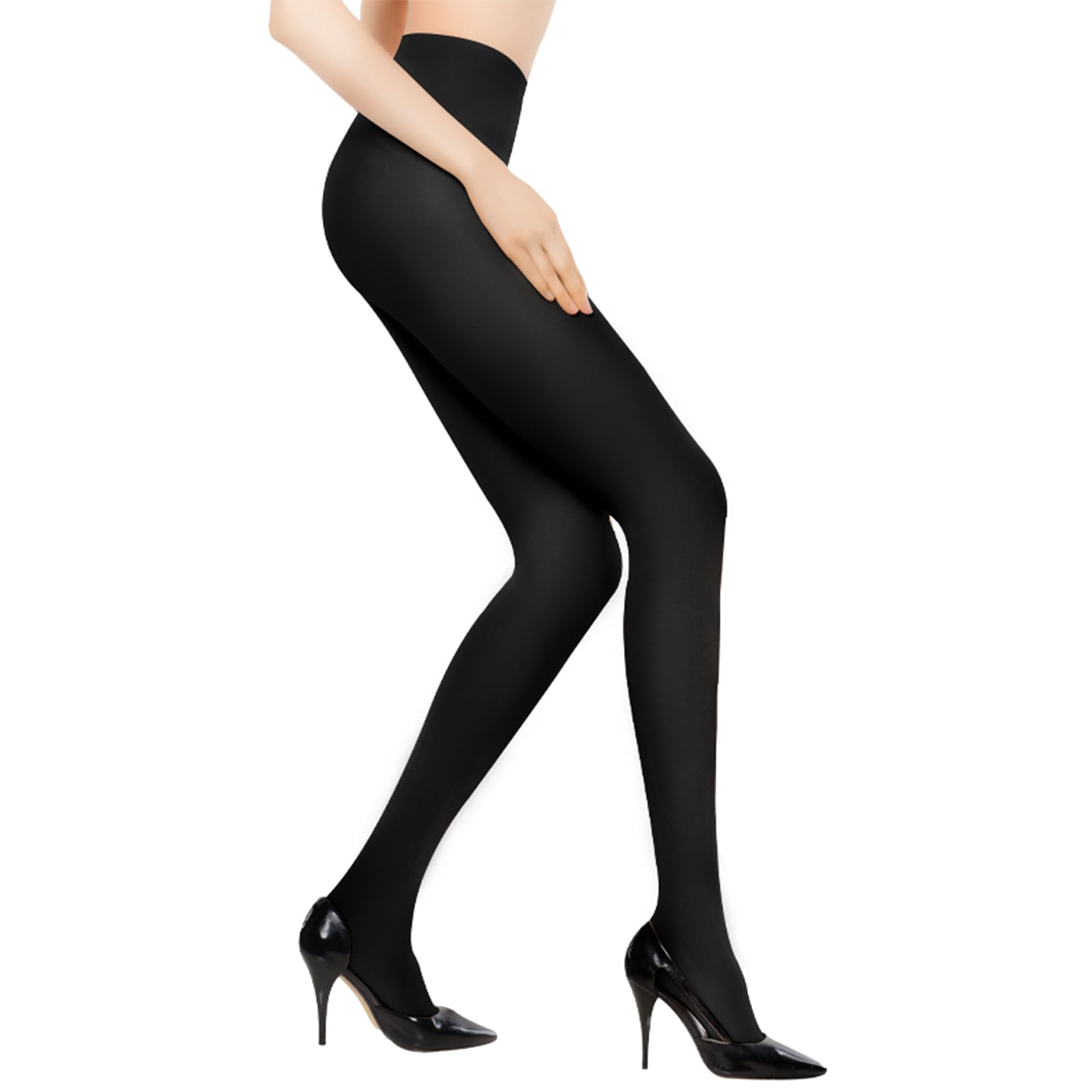 Photo 1 of +MD Women's Compression Pantyhose 15-20mmHg Smooth Ladies Support Stocking Compressive Tights Black M