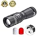 Camping USB Flashlight CYSHMILY ,Outdoor Tactical Bright Rechargeable ( Build-in Battery) Portable Charger,Zoomable 3 Light Modes T6 LED,with Phone Holder 2 Light Covers for Hiking Traveling (black1)