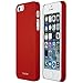iPhone 5S Case, Totallee The Slim Executive, Hard Shell with Comfort Coating for Extra Grip – Sleek Protective Snap On Cover for iPhone 5 / 5S / SE (Red)