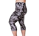 Zerdocean Women's Plus Size Lightweight Printed Capri Leggings style-010 2X