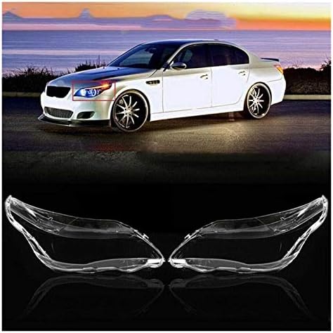 ヘッドランプカバー 車のヘッドライトレンズのガラスlampcoverカバーランプシェード明るいシェル製品のフィット感のためbmw E60 安売り E61 525i 530i 545i 03年から10年カーランプシェード Left 550i Color フロントヘッドライトカバー