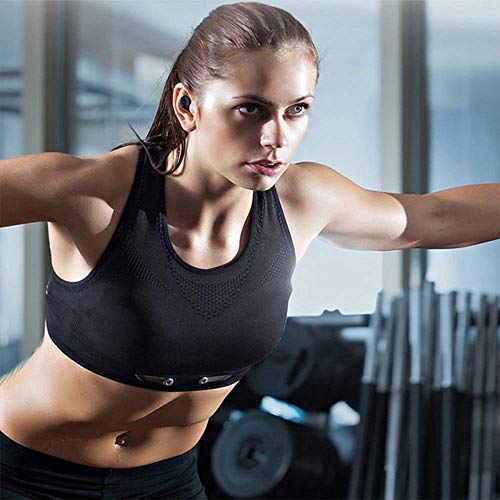 DeniseM117 - Auriculares Bluetooth inalámbricos TWS, estéreo, deportivos, Mic, incorporados, con bajos profundos para correr y deporte, color negro