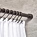 iDesign Cameo Metal Tension Rod, Adjustable Customizable Curtain Rod for Bathtub, Shower Stall, Closet, Doorway, 26-42 Inches, Bronze