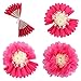 Aunifun 16 Pieces Paper Flower Tissue Paper Chrysanth Flowers DIY Crafting for Wedding Backdrop Nursery Wall Decoration -Multicolor Paper Flower
