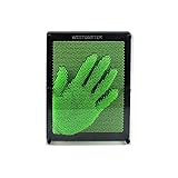 WESTONETEK Classic 3D Art Sculpture Plastic Pin Art Pinart Impression Board Desktop Office Toy Kids Children Gift, Large Size, Green
