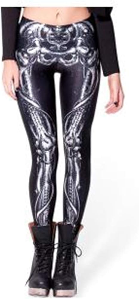 Amazon レギンス 柄 レディース ハイウエスト スキニー 骨 柄 プリント クリスマス スカル 仮装 カジュアル ヨガ ストレッチ 最適 大きいサイズ ライン ヨガ ボーン 柄 大きい リブ編み レギンスレディース スポーツ リブ サイズ ライン スリット L
