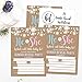 Hadley Designs 25 Rustic Gender Reveal Baby Shower Party Invitation Cards Kraft Pink or Blue He She Personalized For Unisex Invites Guess If It's a Boy or Girl Fill In The Blank Printable Invite Pack