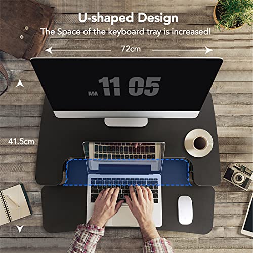 FLEXISPOT Standing Desk Converter 28 Inches Stand up Desk Riser, Height
