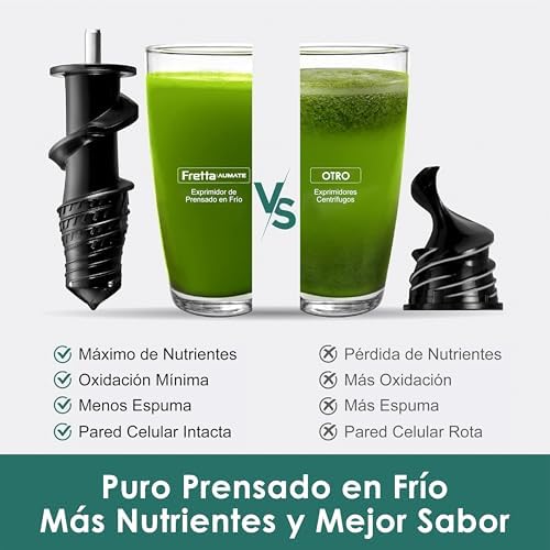 Extractor de Zumo Prensado en Frío 76 mm, libre de BPA (Negro)