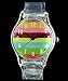 Transparent Stripe Pattern Sport Wrist Watch