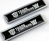 Transformers Autobot and Decepticon Metal Mini Fender Emblems 1 pair - 2.25