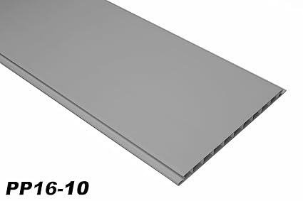 1 m² PVC Paneele Profilbretter Platten Wandverkleidung 200x16cm, PP16-10 grau