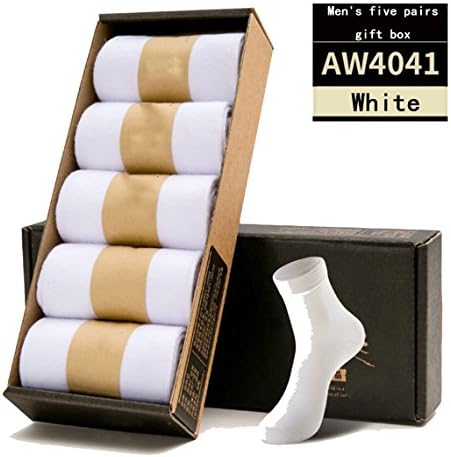 5 Pairs Men's Cotton Business Casual Socks Crew Athletic Sock Four-season Socks