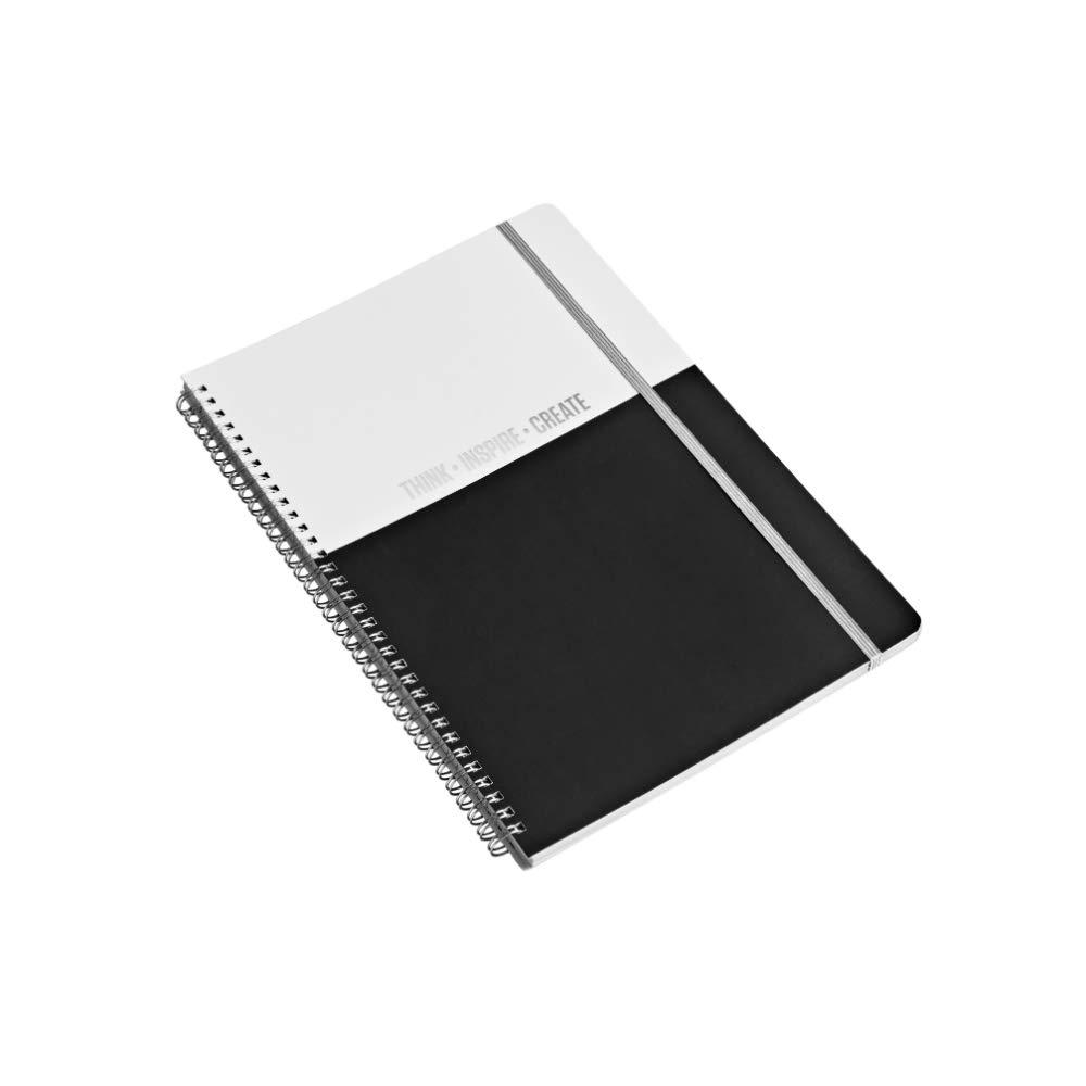Tinc A4 Monochrome Notebook | Wirebound Classic Feel Executive Notebook | Lined Pages for Office Use
