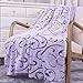 SOCHOW Uragiri Flannel Fleece Throw Blanket, Lightweight Super Soft Cozy Plush Bed Blanket, 50 x 60 Inches, Purple