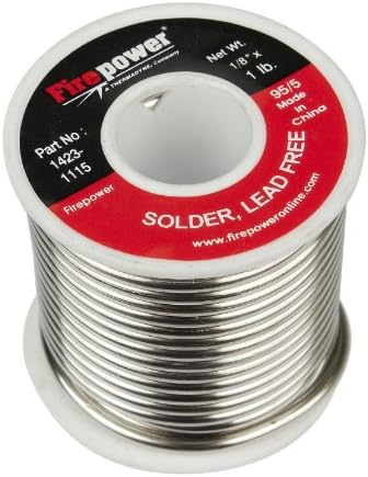 Firepower 1423-1115 Lead-Free 95/5 Solder, 1/8-Inch x 1-Pound