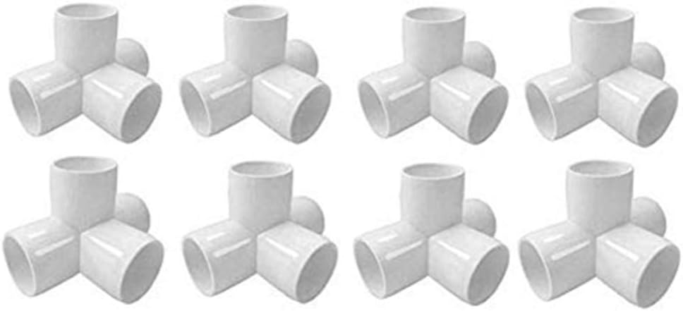 SASONCOGrade PVC Cross Fitting Tube Fittings Tee PVC Fitting Furniture Tee PVC Fitting Elbow Ideal for Display Items Such as Furniture, Shelves, Pool Products (4 Way1/2", 8)