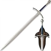 Gandalf's Glamdring Sword | The Hobbit Trilogy Replica | Stainless Steel Blade | Wooden Display Plaque | Certificate of Authe
