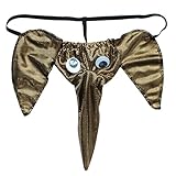 YiZYiF Male Sexy Elephant Lingerie G-string T-back Thongs Bulge Pouch Underwear Gold