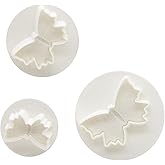 CRZQXOUR 1 Set Butterfly Shape Fondant Flower Cutter, White Flower Plunger Cookie Cutter, Cake Decorating Tools, Dessert And Candy Sculpting Tools