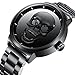 Mens Black Big Face Watches Men 30M Waterproof Large Luxury Casual Stainless Steel Mesh Wrist Watch for Men
