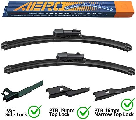 Aero プレミアム オールシーズン ビーム フロントガラス ワイパーブレード 交換用 フォルクスワーゲン Vw 24インチ