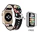 Apple Watch Band With Free Tempered Glass Screen Protector 42mm, Jimbird Soft PU Leather Replacement Strap Wrist Band for Women Nike+, Series 3, Series 2, Series 1, Sport, Edition