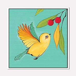 Framed Canvas Wall Art for Living Room, Bedroom Beautiful Watercolor Birds Canvas Prints for Home Decoration Ready to Hanging - 16x16 inches