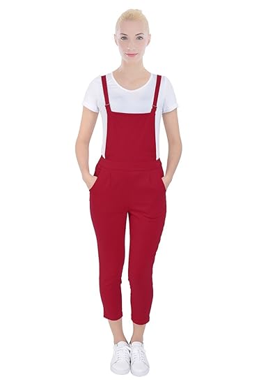 red overall jumpsuit