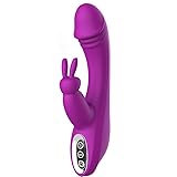 G Spot-Rabbit-Vibrator-Dildo Shaped with Clitoris Stimulate, Realistic 7 Vibrati