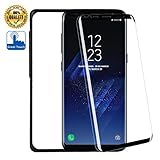 S8 Screen Cover Screen protector Glass Samsung Galaxy S8 [Case Friendly] 9H Tempered Glass with Installation Tray Best Touch Sensitive [3D Curved Protection][Ultra HD][Anti-Bubble] RUCHBA