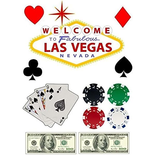 Amazon Com 1 4 Sheet Las Vegas Casino Birthday Edible Cake Cupcake Party Topper Toys Games