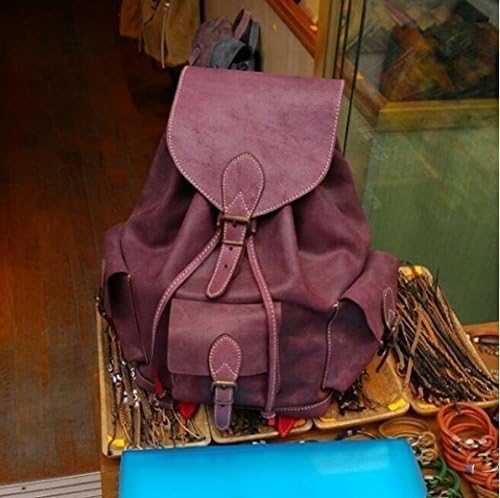 Handmade Leather Bags Genuine Leather Backpack School Bag Leather Women Rucksack
