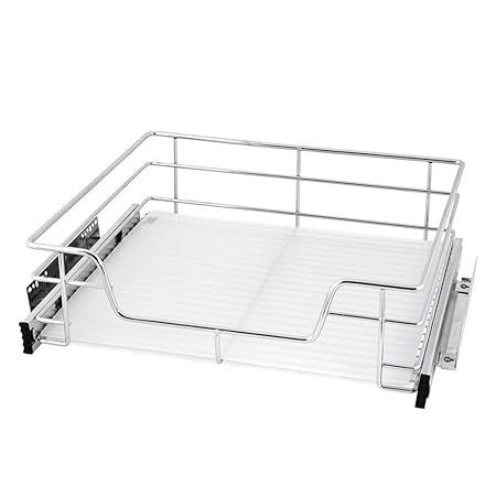 Pull Out Wire Storage Drawer Basket By Evergohome Steel Chrome
