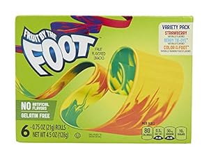 Image of Betty Crocker Fruit Snacks, Fruit By The Foot, Variety Snack Pack, 6 Rolls, 0.75 oz Each