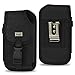 Reiko Vertical Rugged Pouch with Buckle Cell Phone Case for iPhone 6/6S Plus - Retail Packaging - Black
