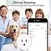 PECHAM WiFi Smart Plug Mini Plug, Remote Control Your Appliances Anywhere, Timing Function, Works with Alexa Echo/Google Home/IFTTT for Voice Control, No Hub Required Smart Socket (1 pack)