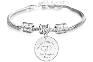 YEEQIN Aunt Nephew Bangle Bracelet Gifts For Aunt From Nephew Aunt Gifts From Nephew Bracelet Jewelry Aunt Gifts