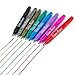 Glass Artist Wine Glass Markers - Pack of 8 with Stencils, Metallic Markers, Glass Charms, Erasable, Safe - Wine Accessories