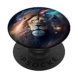 Cool Galaxy Lion Art PopSockets Swappable PopGrip