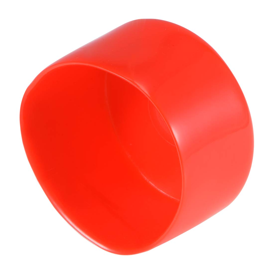 sourcing map 10pcs Rubber End Caps 2"(50mm) ID Vinyl Round End Cap Cover Screw Thread Protectors Red