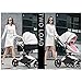 SpringBuds Baby Stroller Bassinet Carriage Combo 360 Rotation 2-in-1 Shock-Resistant High Landscape Luxury Pram Stroller for Newborn and Toddler -White