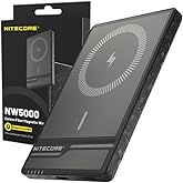 Nitecore NW5000 Carbon Fiber Magnetic Wireless Power Charger with Eco-Sensa Type C Fast Charging Cable