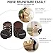 16PCS Furniture Sliders 3.5 Inch Plastic Sliders and Felt Sliders for Carpet Hardwood Floors Reusable Furniture Slider Brown
