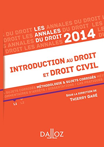 Introduction au droit et droit civil, 2014
