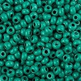John Bead Czech Glass Seed Beads 8/0 (22g) Terra Intensive Dark Green for DIY Jewelry Making Beads