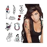 Amy Winehouse Temporary Tattoos Set