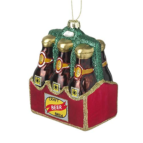 Novelty Beer Crate Glass Christmas Bauble Decoration