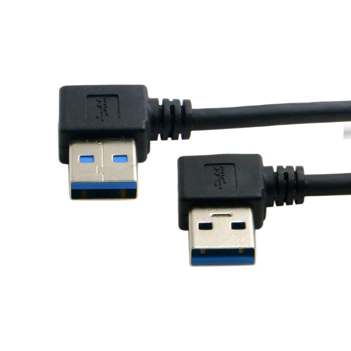 chenyang USB 3.0 Cable USB 3.0 90 Degree Angled Data Extension Cable for Hard Disk Laptop 0.5M