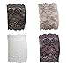 FAYBOX Women Lace Floral Boot Cuffs Leg Warmer Socks Pack of 4 PUR